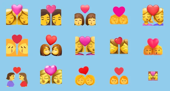 👩 ️💋👩 Kiss: Woman, Woman Emoji Copy And Paste - Emoji Stock