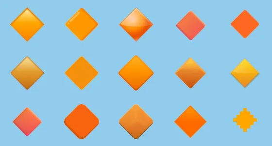 ๐ถ Large Orange Diamond Emoji Copy And Paste - Emoji Stock