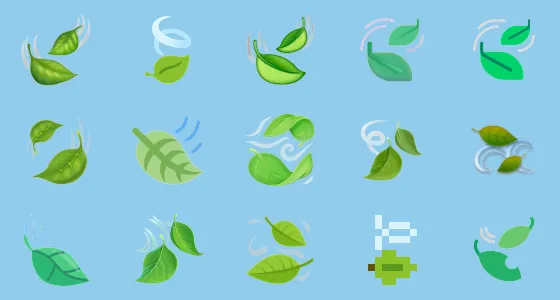 🍃 Leaf Fluttering In Wind Emoji Copy And Paste - Emoji Stock
