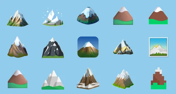 🏔️ Snow Capped Mountain Emoji Copy And Paste - Emoji Stock